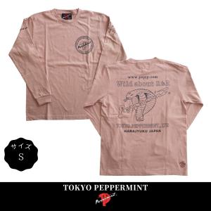 Tシャツ ロカビリーファッション ブランド メンズ 長袖 限定 OUT LINE COBRA LS TEE ダスティピンク サイズS｜beatswing