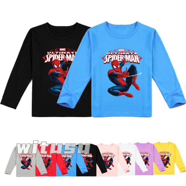 8色 Spider-Man スパイダーマン ロンT 長袖 Tシャツ 綿100％ 子供 キッズ レディ...