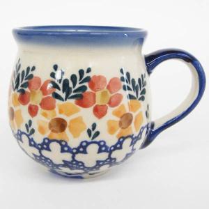 ポーランド食器・陶器 ポーリッシュポタリー りんご柄マグカップS 0