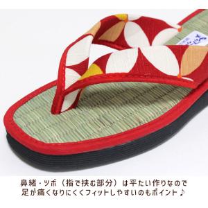 サンダル スリッパ カリプソ はんなり和柄 畳...の詳細画像3
