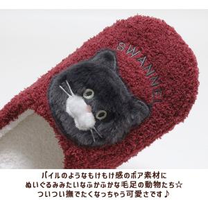 スワンネル ルームシューズ スリッパ 冬 暖か...の詳細画像3