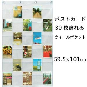 オールクリア 透明 ウォールポケット ポストカード