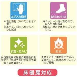 ミッフィー拭けるキッチンマット新柄 45×12...の詳細画像3