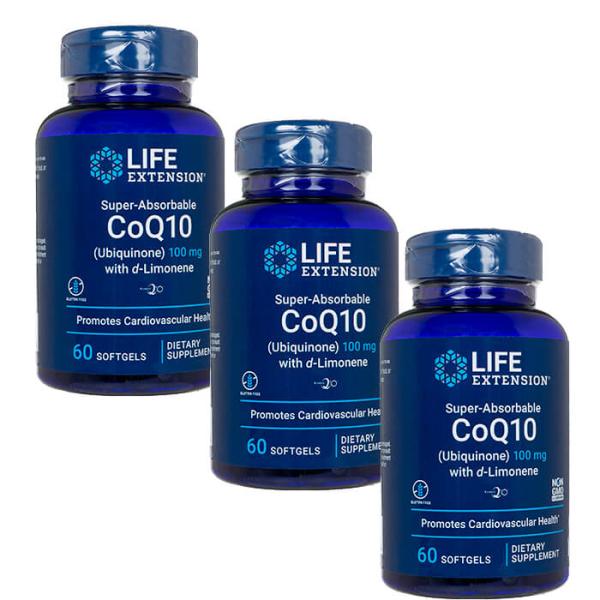 ライフエクステンション スーパーアブソーバブルCoQ10 100mg 60錠 3本 Life Ext...