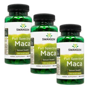 【ヤマト優先】スワンソン マカ 500mg 100カプセル 3本セット Swanson Maca 日時指定不可