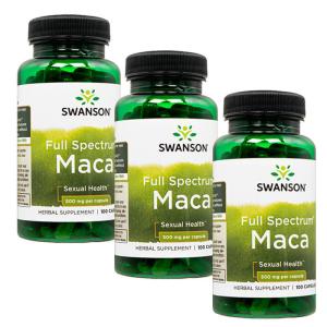 スワンソン マカ 500mg 100カプセル 3本セット Swanson Maca 日時指定不可