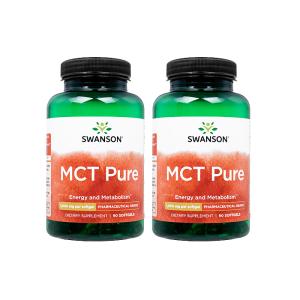 Swanson MCTピュアオイル1000mg 90粒 2本 Pharmaceutical Grade MCT Pure 日時指定不可