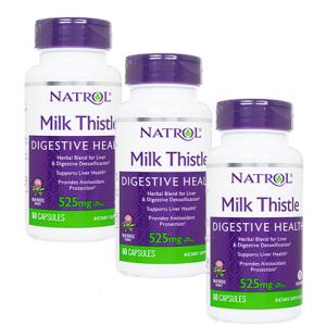 ミルクシスル ディジェスティブヘルス 525mg 60錠 3本 Natrol ナトロール MilkThistleDigestiveHealth525mg60caps  日時指定不可｜ビューストア