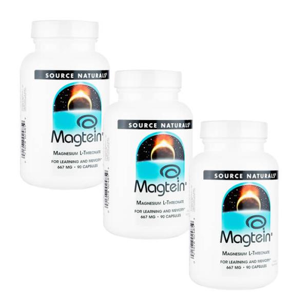 Source Naturals マグテイン 667mg 90錠 3本 Magtein 日時指定不可