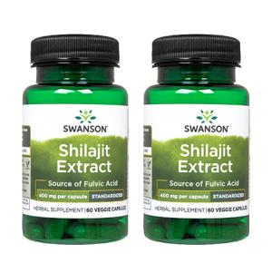 シラジットエクストラクト 400mg 60錠 2本 Swanson スワンソン Shilajit Extract 日時指定不可