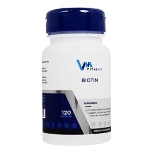 バイタルミー ビオチン10000mcg120錠 1本 髪 爪 肌 健康維持 VitalMe Biotin サプリメント 日時指定不可｜ビューストア