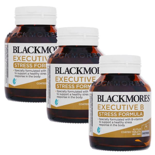 エグゼクティブBストレスフォーミュラー 62錠 3本 正規品 ブラックモアズ Blackmores ...