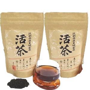 黒焼き赤米玄米茶　2個セット バラ包装タイプ 活茶 300g 【北海道・東北・沖縄 レターパック発送...