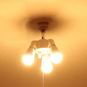 シンプルソケット 3灯 照明 照明器具 天井照明 LED電球