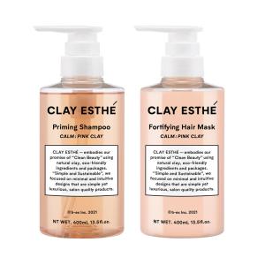 クレイエステ プライミングシャンプー ＆ フォーティファイングヘアマスク ピンククレイ 400ml セット