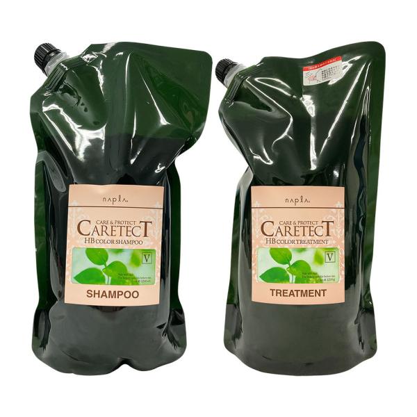 ナプラ ケアテクトHB カラーシャンプーV1200ml ＋ カラートリートメントV1200g 各1個...