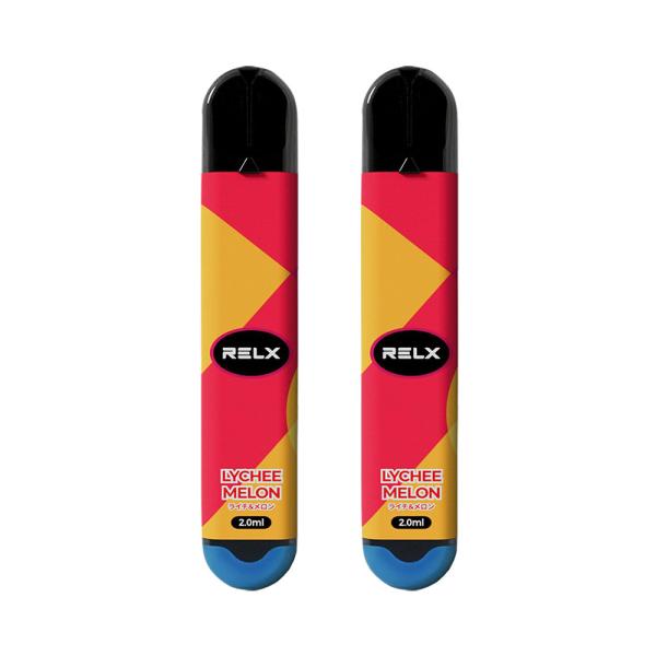2本セット RELX 電子シーシャ ライチ＆メロン LYCHEE MELON リレックス 使い捨て ...