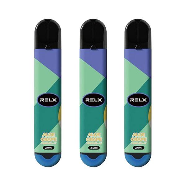 3本セット RELX 電子シーシャ アロエ＆グレープ ALOE GRAPE リレックス 使い捨て 電...