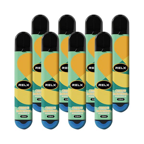 8本セット RELX 電子シーシャ シトラスメンソール CITRUS MENTHOL リレックス 使...