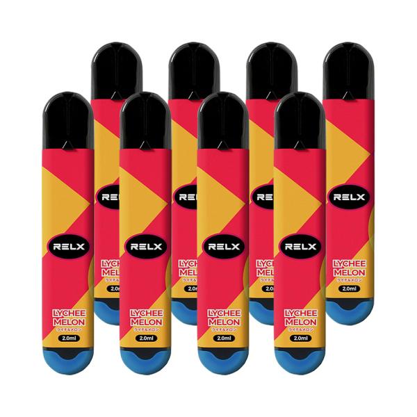 8本セット RELX 電子シーシャ ライチ＆メロン LYCHEE MELON リレックス 使い捨て ...