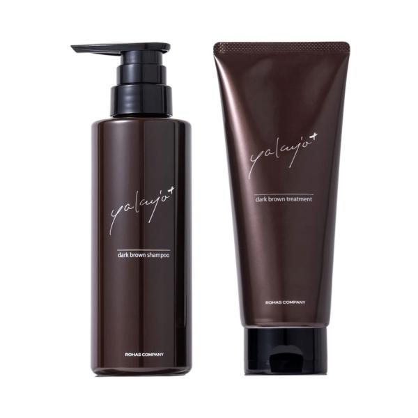 各1個セット ヤクジョプラス カラーシャンプー ダークブラウン 300mL ＆ カラートリートメント...