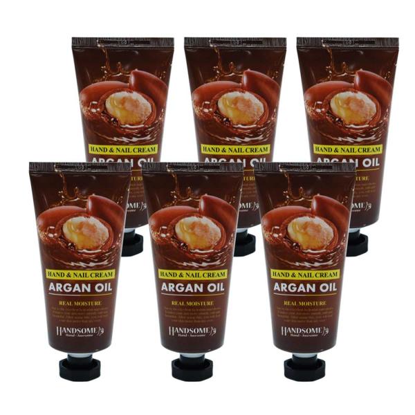 「6本」リアル モイスチュア ハンドクリーム&amp;ネイルクリーム 100g （アルガン） 保湿クリーム