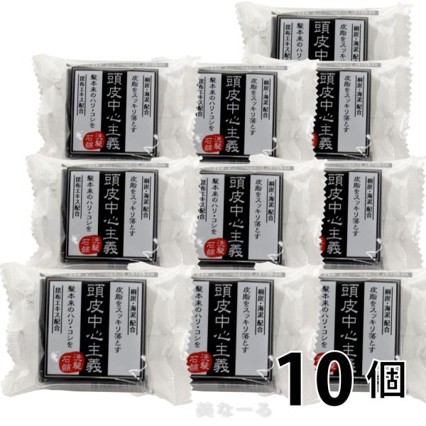 菊星 頭皮中心主義 洗髪石鹸 30g【10個セット】【送料無料・クリックポスト便発送】