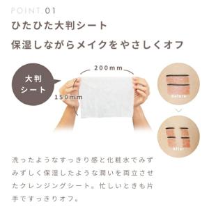 クレンジングシート アルコールフリー 大判 ナ...の詳細画像1