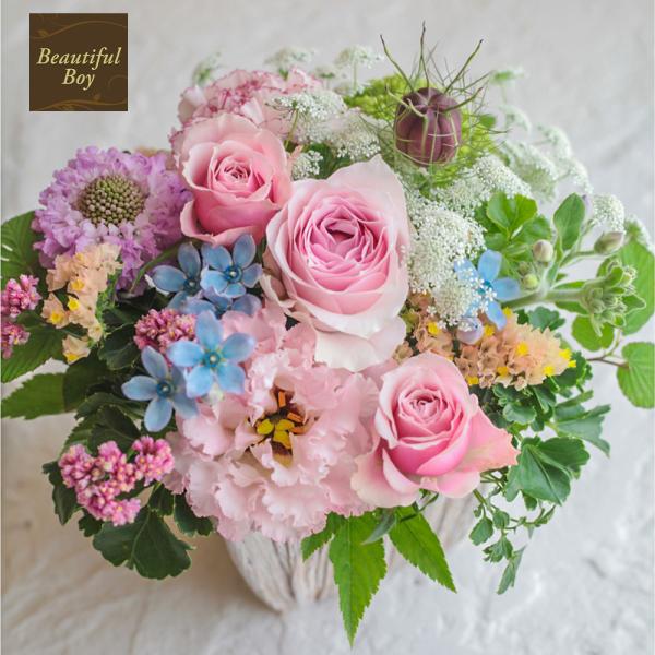 誕生日 花 フラワーアレンジ 女性 ピンク おしゃれ 結婚祝い ギフト 入籍祝い 娘 プレゼント お...