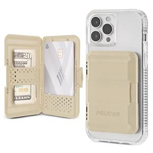 【Pelican】 カードホルダー ベージュ 〔MagSafe対応 耐水 高度セキュリティ〕 カード 背面ケース ケース カード収納 クレジットカード 収納の商品画像