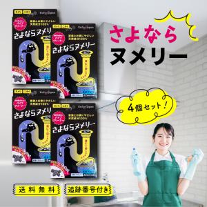 さよならヌメリー 12回分 60錠入 4個セット パイプクリーナー 排水管洗浄 掃除 排水口 非塩素系ヌメリ取り剤 排水パイプ洗浄剤 排水溝