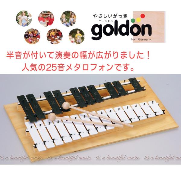 【its】知育楽器/ドイツ・ゴールドン社（goldon）　半音付き２５音/メタロフォン Goldon...