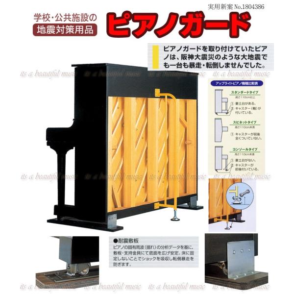 【its】学校・保育園・幼稚園の定番地震対策用品！最新版 アップライトピアノの転倒防止敷板「ピアノガ...