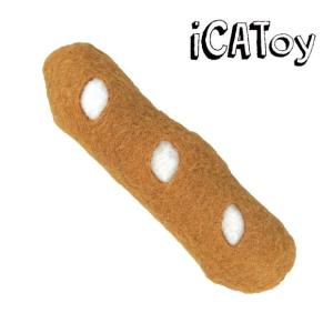 ☆クリアランスSale 12%オフ☆iCat iCaTOY フェルトのケリケリフランスパン キャットニップ 入り   【猫のおもちゃ】｜beauty-lounge-argo