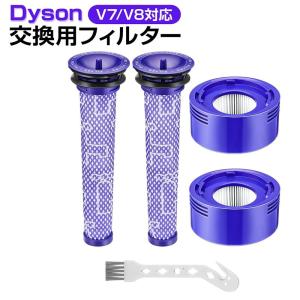 ダイソン掃除機フィルターV6 V7 V8 SV10 SV11 H11シリーズ 4点セット 互換品 プレフィルターフィルター 交換フィルター フィルタ