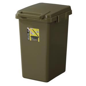 東谷 フタ付きゴミ箱 グリーン LFS-845GR ワンハンドトラッシュ缶45L