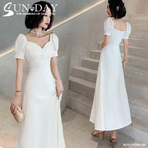 ウェディングドレス白 パーティードレス 花嫁ロングドレス