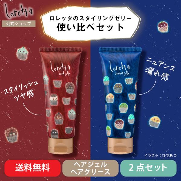 【公式】ロレッタ ハードゼリー&amp;グリースゼリー 使い比べセット (チューブタイプ) | ローズの香り...