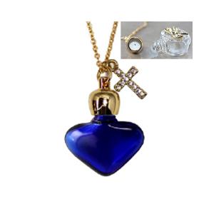 ヒロセ アトマイザー 1cc アロマペンダント穴あきタイプ 飾り付き 17160 穴あき瑠璃クロス ...