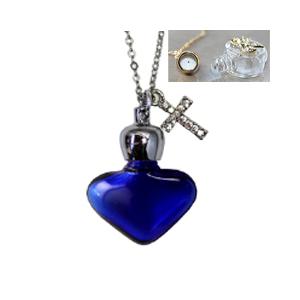 ヒロセ アトマイザー 1cc アロマペンダント穴あきタイプ 飾り付き 17160 穴あき瑠璃クロス ...