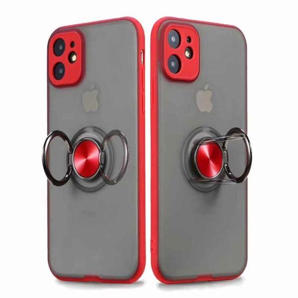 iPhone 11 ケース iPhone 11 スタンド機能 スマホケース レッド #1139383...