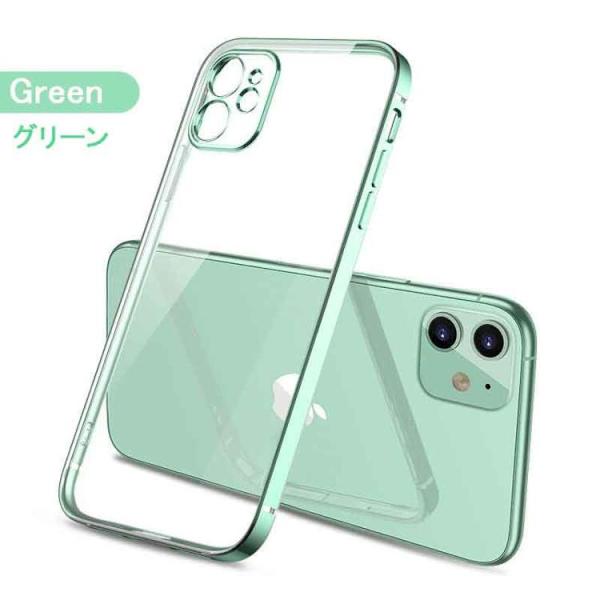 iPhone 12 ケース iPhone 12 背面型 スマホケース グリーン #1143511 i...