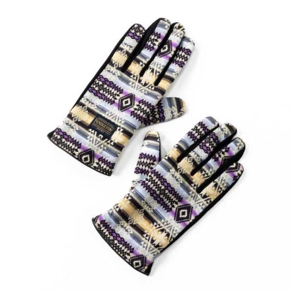 【在庫限り】 ペンドルトン コーデュロイプリントレディースグローブ ブラック #19807337-0...