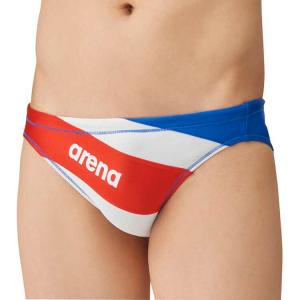 アリーナ リミック メンズ競泳水着 M ホワイト×Kレッド #SAR