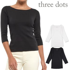 three dots（スリー ドッツ） Tシャツ Vネック レディース Very掲載
