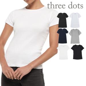 スリードッツ カットソー tシャツ uネック 半袖 ジェシカ three dots