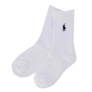 【訳あり】ラルフローレン キッズ靴下 1足 Sport quarter socks　男の子 女の子 【size：4-6X、color：White/Boys】｜beautyholic