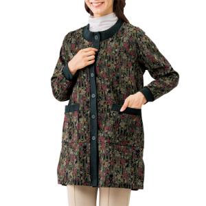 最安値挑戦 秋冬 日本製 お洒落なロングスモック 花柄 ブラック系 ホームウェア レディース 婦人服 ミセス シニア 女性 き 黒系 前開き 大人 P559 P559 ビューティーショップ 通販 Yahoo Beautyatthebasement Nl