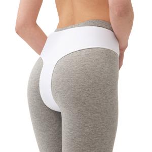 サイドファスナー付オープンクロッチ ニーロングガードル ひざ下丈