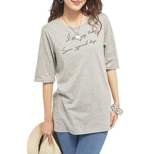 Tシャツ カットソー レディース 春夏 夏に安心！技ありロゴプリントTシャツ 3色組 3L〜5L 接...